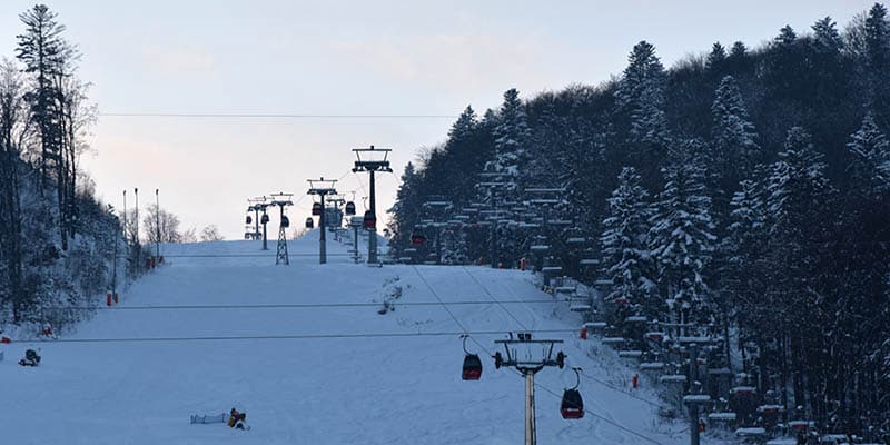 Krynica-Zdrój - stacja narciarska zima